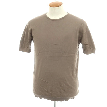 【中古】ジョンスメドレー JOHN SMEDLEY ハイゲージ シーアイランドコットン クルーネック 半袖 プルオーバーニット トープ系【 M 】【 状態ランクB 】【 メンズ 】