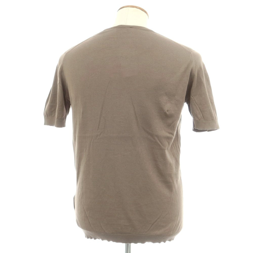 【中古】ジョンスメドレー JOHN SMEDLEY ハイゲージ シーアイランドコットン クルーネック 半袖 プルオーバーニット トープ系【 M 】【 状態ランクB 】【 メンズ 】