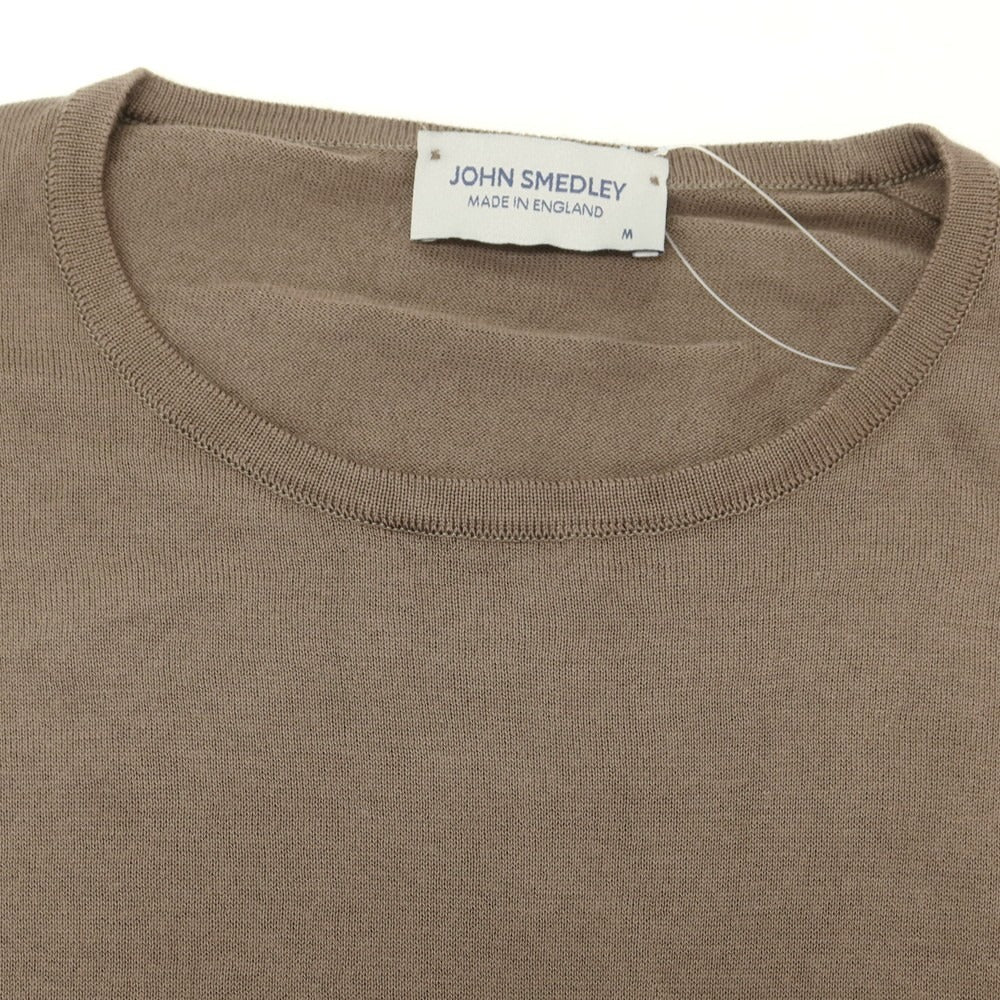 【中古】ジョンスメドレー JOHN SMEDLEY ハイゲージ シーアイランドコットン クルーネック 半袖 プルオーバーニット トープ系【 M 】【 状態ランクB 】【 メンズ 】
