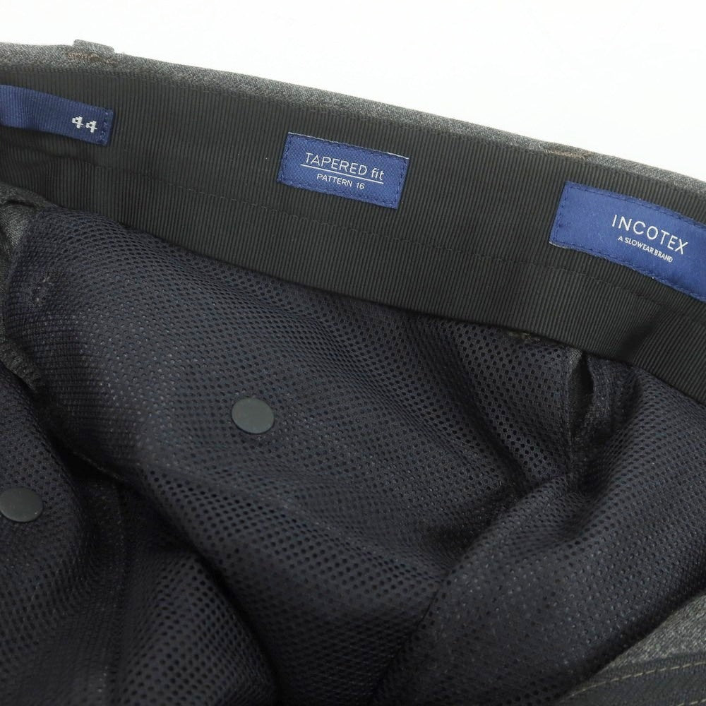 【中古】インコテックス INCOTEX URBAN TRAVELLER ストレッチ ウールポリエステル ドレススラックスパンツ ダークグレー【 44 】【 状態ランクB 】【 メンズ 】