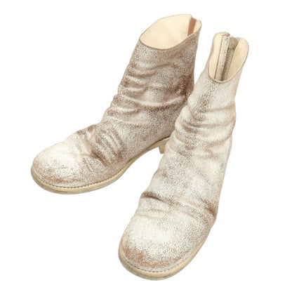 【中古】グイディ GUIDI バックジップ ブーツ ホワイトxブラウン【 43 】【 状態ランクB 】【 メンズ 】