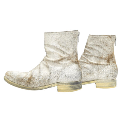 【中古】グイディ GUIDI バックジップ ブーツ ホワイトxブラウン【 43 】【 状態ランクB 】【 メンズ 】