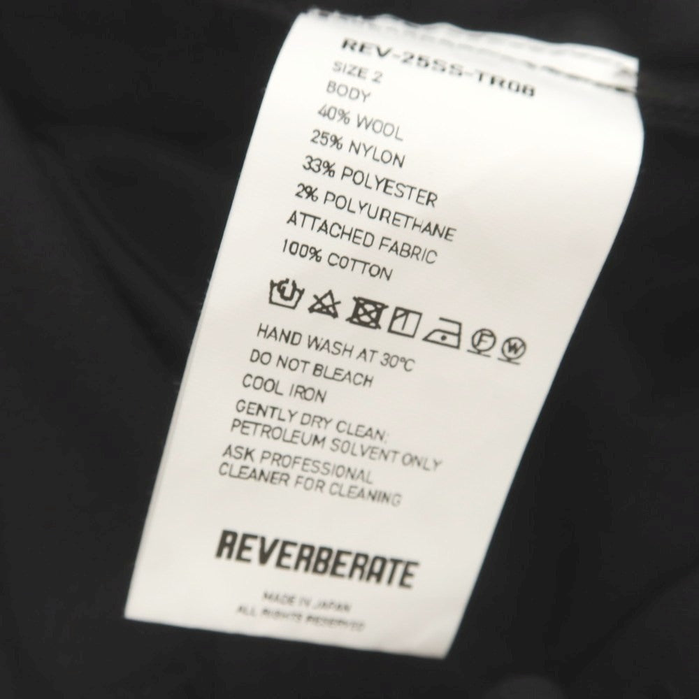 【中古】リバーバレイト REVERBERATE 2025年春夏 ストレッチ ウールポリエステルナイロン ショートパンツ ブラック【 2 】【 状態ランクB 】【 メンズ 】[CPD]