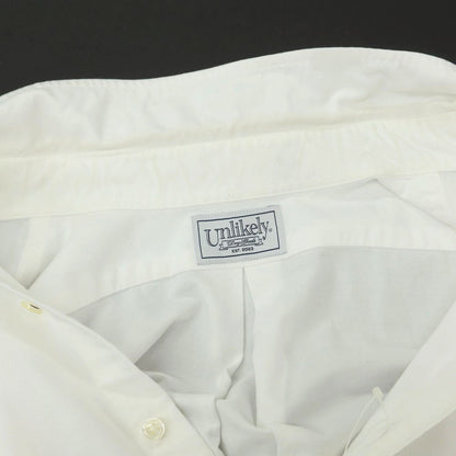 【中古】アンライクリー UNLIKELY コットン ボタンダウン カジュアルシャツ ホワイト【 L 】【 状態ランクC 】【 メンズ 】