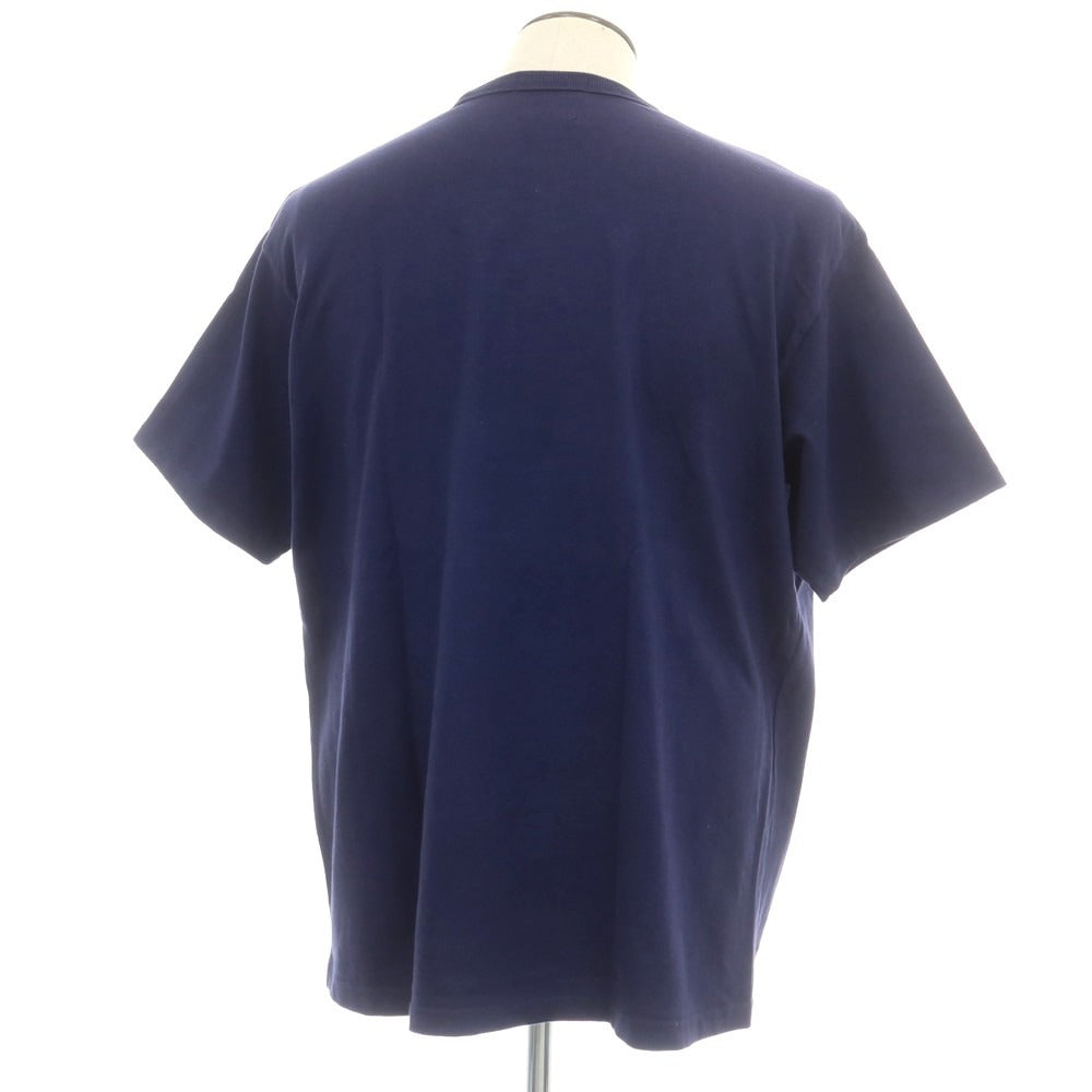 【中古】ポロ ラルフローレン Polo Ralph Lauren BEAMS別注 コットンレーヨン クルーネック 半袖Tシャツ ネイビー【 L 】【 状態ランクB 】【 メンズ 】
