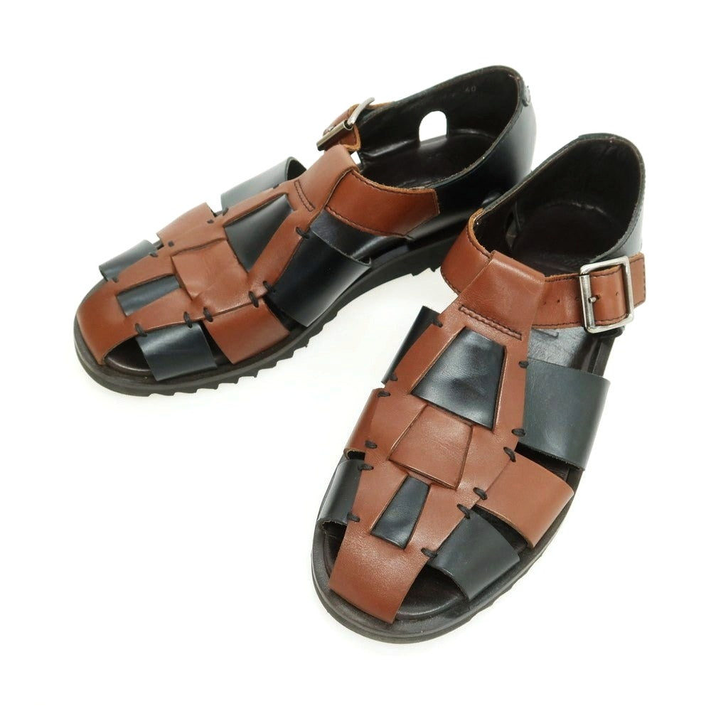 【中古】テンボックス TENBOX × PARABOOT PACIFIC グルカサンダル ブラウンxブラック【 40 】【 状態ランクB 】【 メンズ 】
