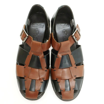 【中古】テンボックス TENBOX × PARABOOT PACIFIC グルカサンダル ブラウンxブラック【 40 】【 状態ランクB 】【 メンズ 】