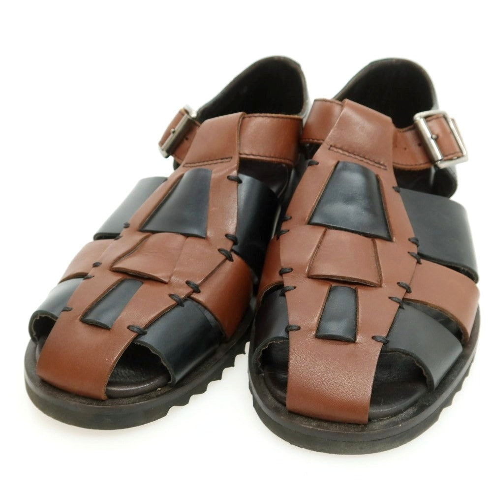 【中古】テンボックス TENBOX × PARABOOT PACIFIC グルカサンダル ブラウンxブラック【 40 】【 状態ランクB 】【 メンズ 】