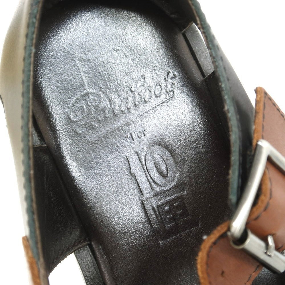 【中古】テンボックス TENBOX × PARABOOT PACIFIC グルカサンダル ブラウンxブラック【 40 】【 状態ランクB 】【 メンズ 】