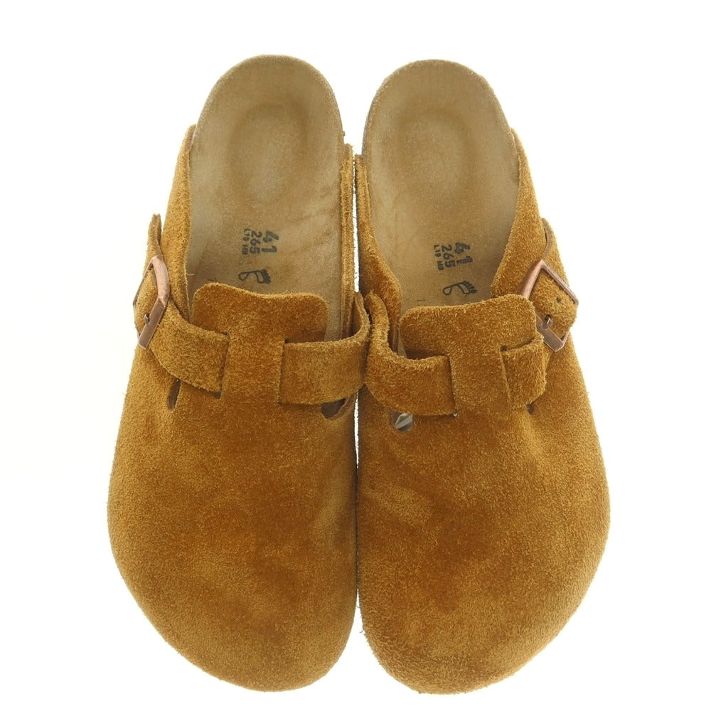 【中古】ビルケンシュトック BIRKENSTOCK BOSTON スエード サンダル ブラウン【 26.5 】【 状態ランクB 】【 メンズ 】