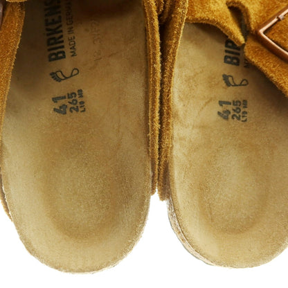 【中古】ビルケンシュトック BIRKENSTOCK BOSTON スエード サンダル ブラウン【 26.5 】【 状態ランクB 】【 メンズ 】
