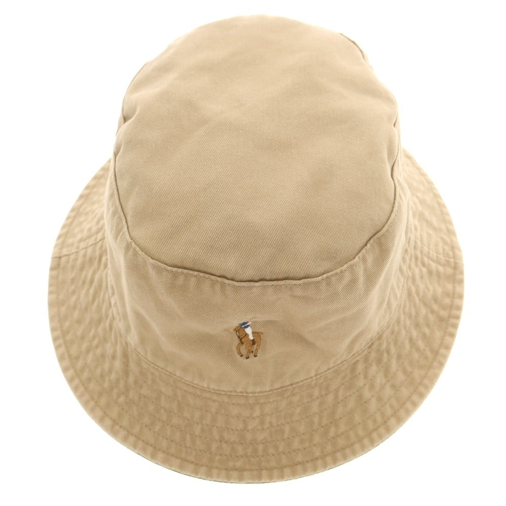【中古】ポロ ラルフローレン Polo Ralph Lauren BEAMS別注 リバーシブル コットン バケットハット ベージュxグリーン【 状態ランクB 】【 メンズ 】