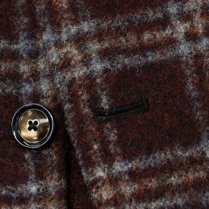 【中古】タリアトーレ TAGLIATORE アルパカナイロン チェック 2B テーラードジャケット レッドxブラック【 46 】【 状態ランクB 】【 メンズ 】