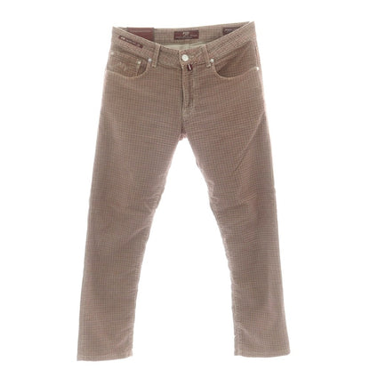 【中古】ピーティーゼロチンクエ PT05 TORINO ストレッチ コットン ハウンドトゥースチェック 5ポケットパンツ ベージュxワイン×オリーブ【 32 】【 状態ランクC 】【 メンズ 】