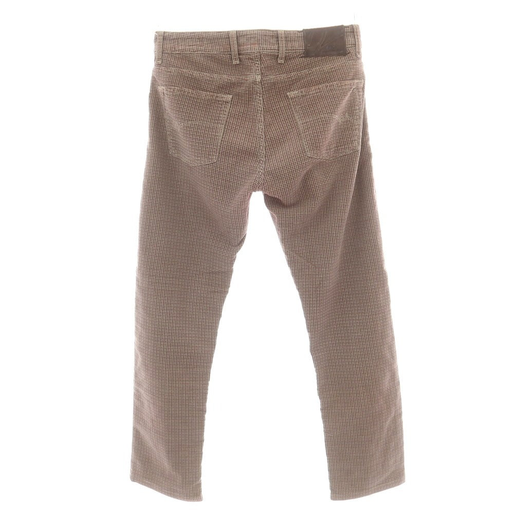 【中古】ピーティーゼロチンクエ PT05 TORINO ストレッチ コットン ハウンドトゥースチェック 5ポケットパンツ ベージュxワイン×オリーブ【 32 】【 状態ランクC 】【 メンズ 】