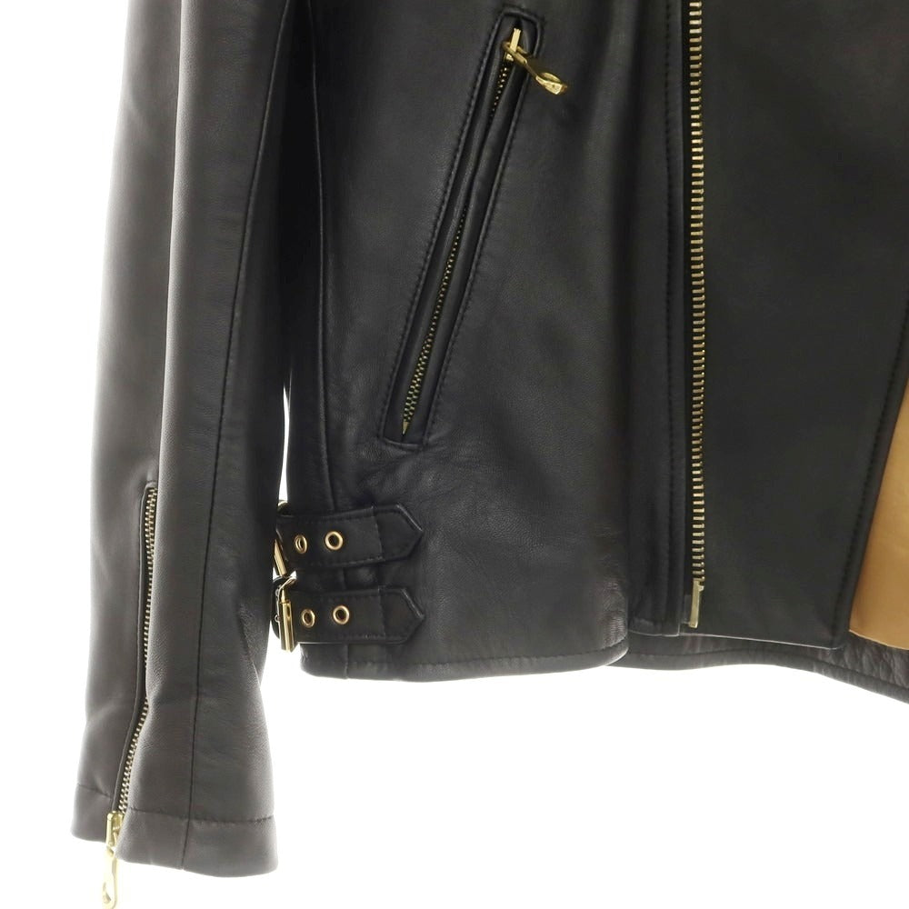 【中古】チンクアンタ Cinquanta ラムレザー ライダースジャケット ブラック【 48 】【 状態ランクB 】【 メンズ 】