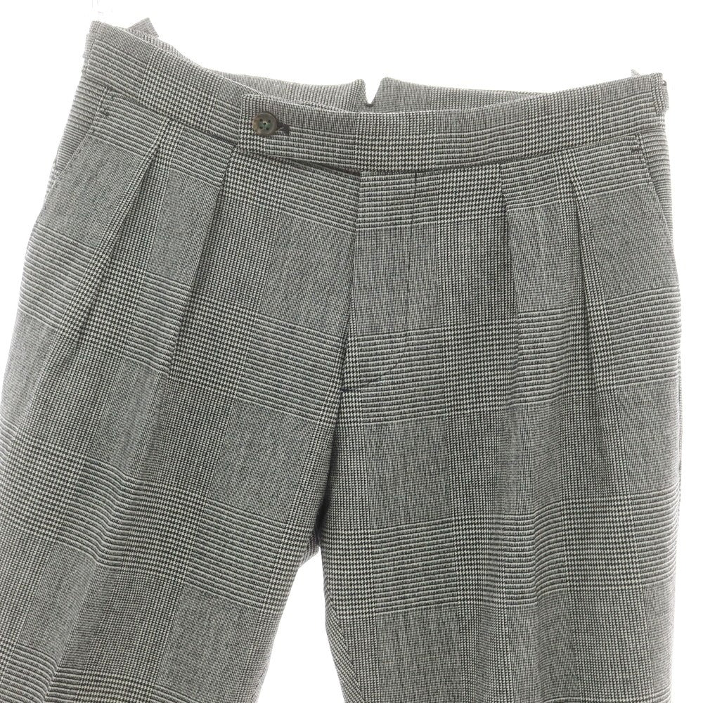 【中古】ベルウィッチ BERWICH ストレッチ ウールナイロン グレンチェック カジュアルスラックスパンツ グレー【 48 】【 状態ランクB 】【 メンズ 】