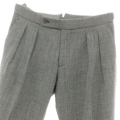 【中古】ベルウィッチ BERWICH ストレッチ ウールナイロン グレンチェック カジュアルスラックスパンツ グレー【 48 】【 状態ランクB 】【 メンズ 】