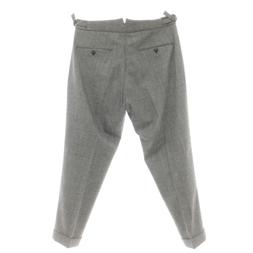 【中古】ベルウィッチ BERWICH ストレッチ ウールナイロン グレンチェック カジュアルスラックスパンツ グレー【 48 】【 状態ランクB 】【 メンズ 】
