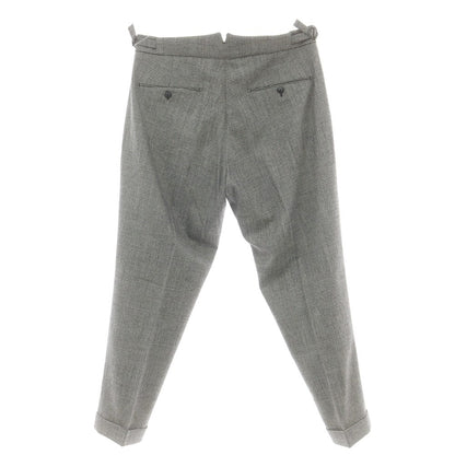 【中古】ベルウィッチ BERWICH ストレッチ ウールナイロン グレンチェック カジュアルスラックスパンツ グレー【 48 】【 状態ランクB 】【 メンズ 】