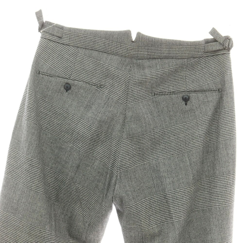 【中古】ベルウィッチ BERWICH ストレッチ ウールナイロン グレンチェック カジュアルスラックスパンツ グレー【 48 】【 状態ランクB 】【 メンズ 】