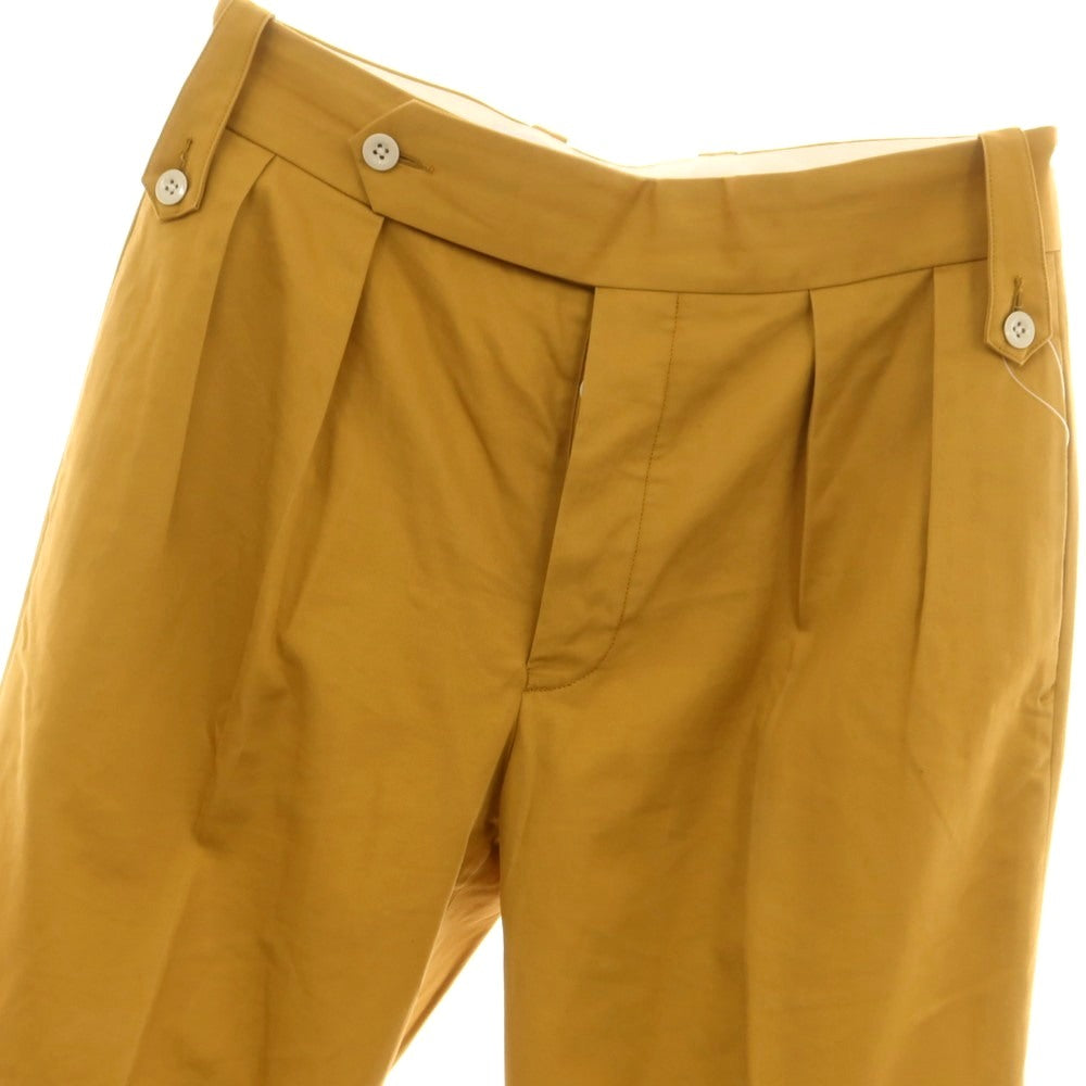 【中古】タンジェント Tangent コットン カジュアルスラックスパンツ マスタード【 50 】【 状態ランクD 】【 メンズ 】