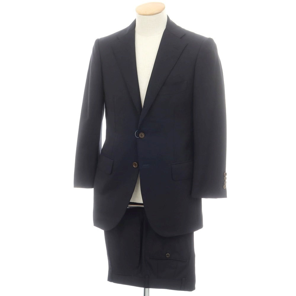 【中古】サルトリア リング Sartoria Ring ウール 3つボタンスーツ ダークネイビー【サイズ42】【 状態ランクD 】【 メンズ 】 [DPD]