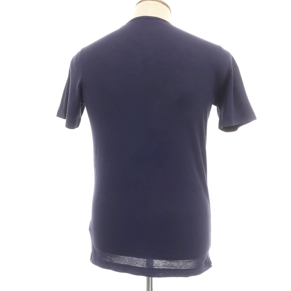 【中古】ザノーネ ZANONE アイスコットン Vネック 半袖Tシャツ ネイビー【 46 】【 状態ランクC 】【 メンズ 】
