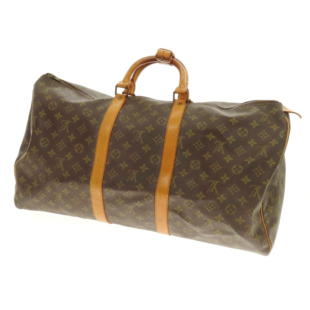 【中古】ルイ ヴィトン LOUIS VUITTON モノグラム キーポル55 ボストンバッグ ブラウン【 状態ランクD 】【 メンズ 】