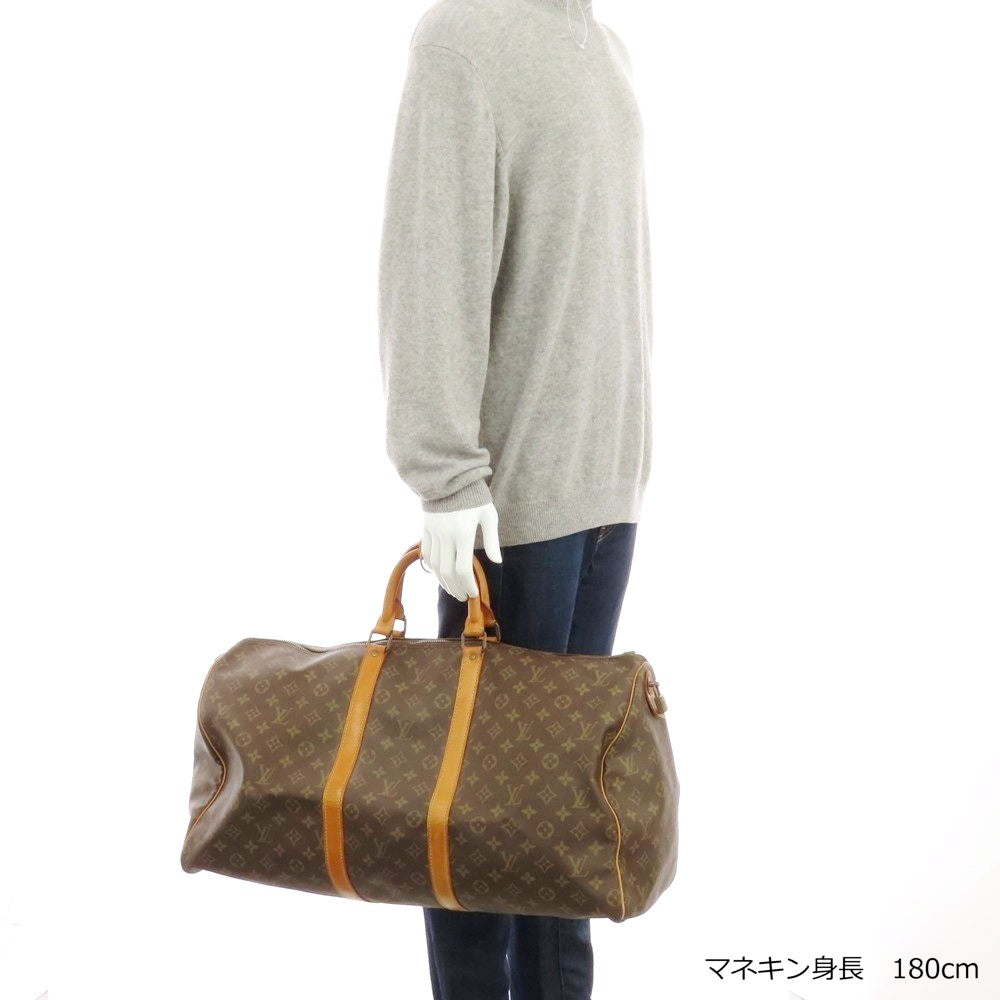【中古】ルイ ヴィトン LOUIS VUITTON モノグラム キーポル55 ボストンバッグ ブラウン【 状態ランクD 】【 メンズ 】