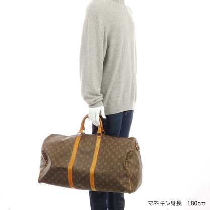 【中古】ルイ ヴィトン LOUIS VUITTON モノグラム キーポル55 ボストンバッグ ブラウン【 状態ランクD 】【 メンズ 】