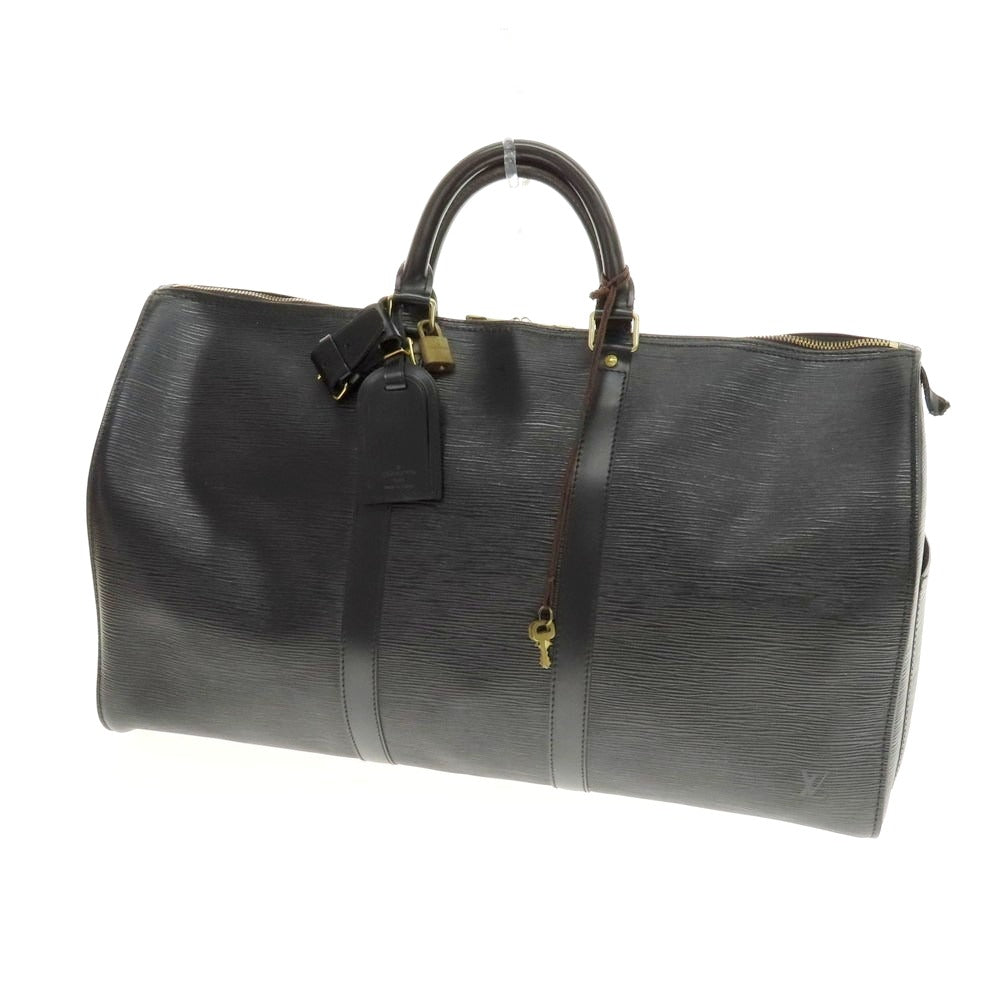 【中古】ルイ ヴィトン LOUIS VUITTON エピ キーポル50 ボストンバッグ ブラック【 状態ランクC 】【 メンズ 】