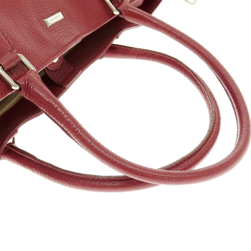 【中古】ザネラート ZANELLATO シュリンクレザー トートバッグ ダークレッド【 状態ランクC 】【 メンズ 】