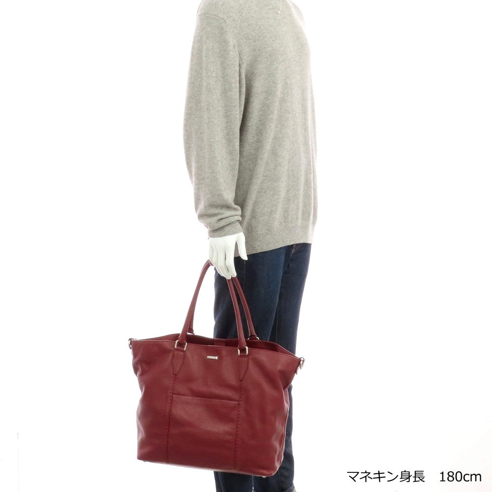 【中古】ザネラート ZANELLATO シュリンクレザー トートバッグ ダークレッド【 状態ランクC 】【 メンズ 】