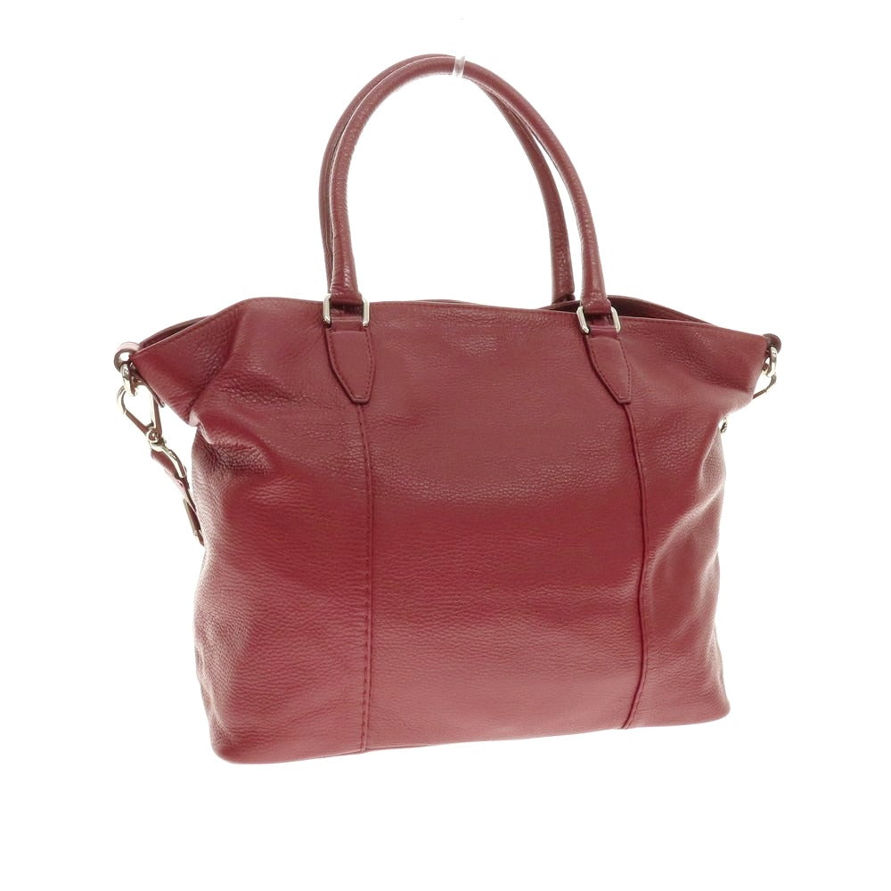 【中古】ザネラート ZANELLATO シュリンクレザー トートバッグ ダークレッド【 状態ランクC 】【 メンズ 】