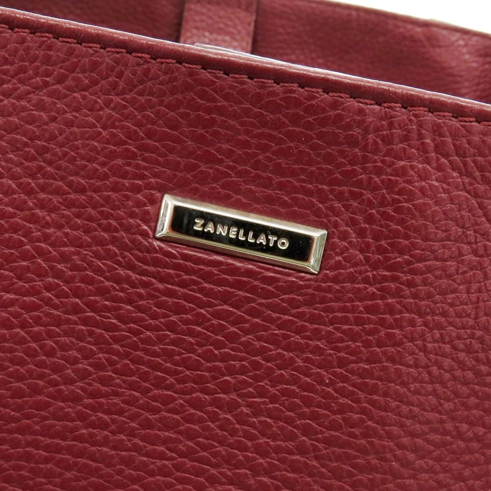 【中古】ザネラート ZANELLATO シュリンクレザー トートバッグ ダークレッド【 状態ランクC 】【 メンズ 】