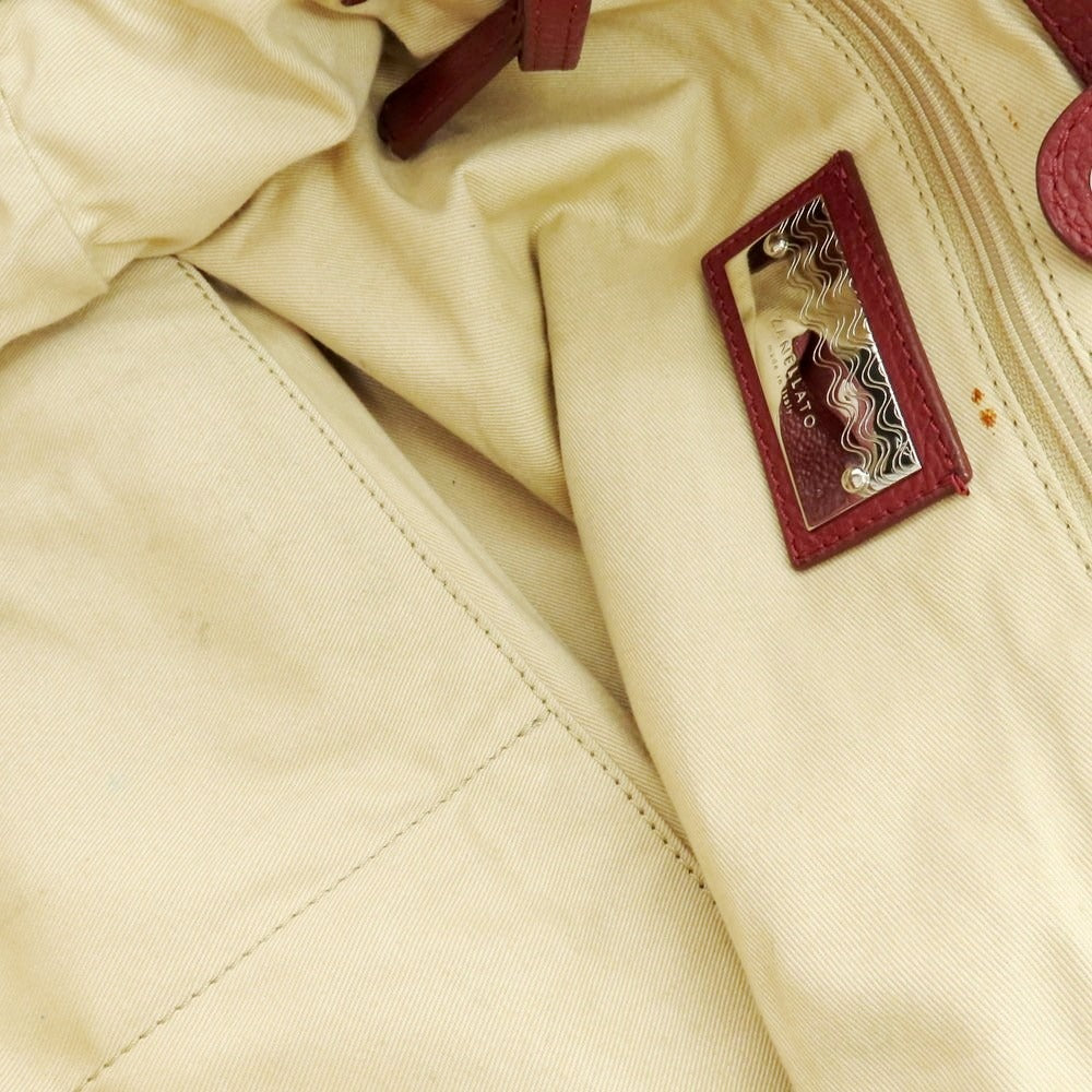 【中古】ザネラート ZANELLATO シュリンクレザー トートバッグ ダークレッド【 状態ランクC 】【 メンズ 】