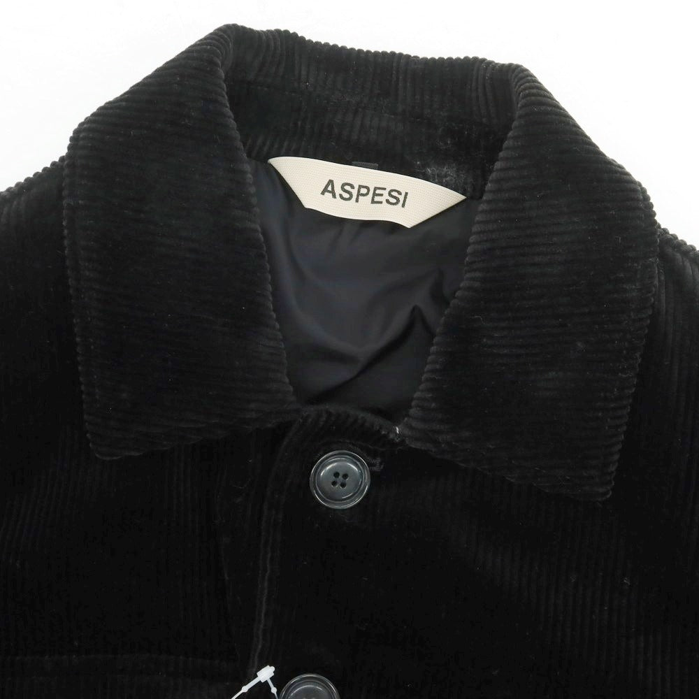 【新品】アスペジ ASPESI コーデュロイ ワークジャケット ブラック【サイズM】【 状態ランクN 】【 メンズ 】 [DPD]