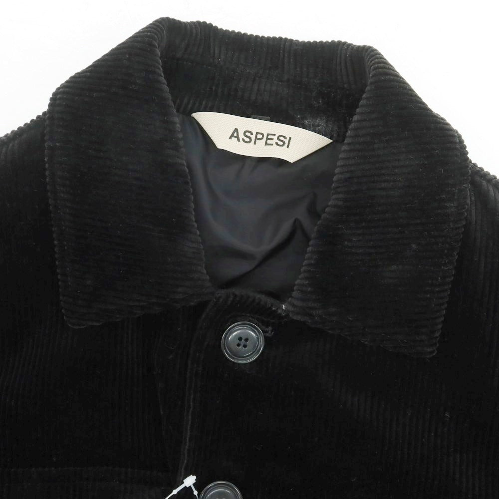【新品】アスペジ ASPESI コーデュロイ ワークジャケット ブラック【サイズL】【 状態ランクN 】【 メンズ 】 [DPD]