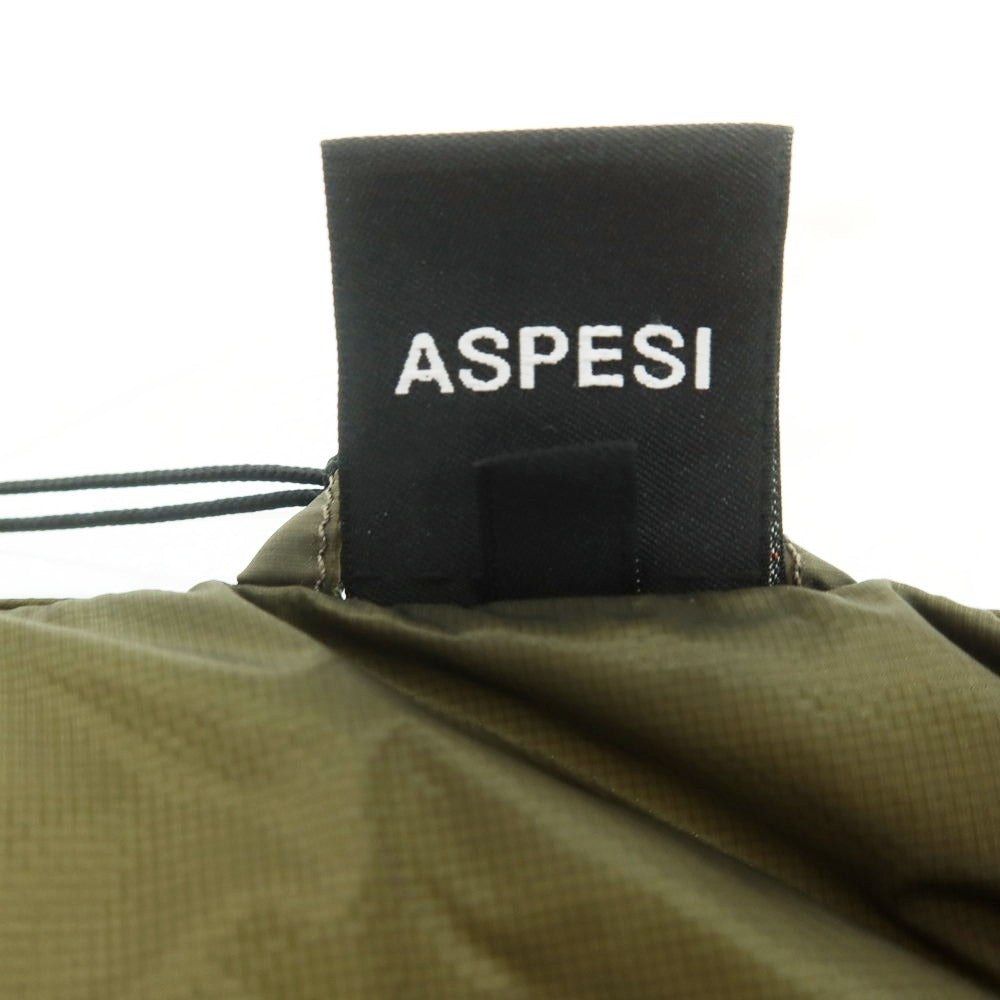 【新品】アスペジ ASPESI ナイロン ダウンベスト オリーブ【 L 】【 状態ランクN 】【 メンズ 】