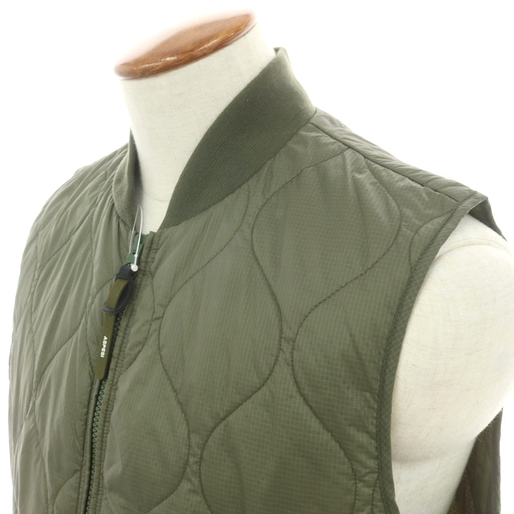 【新品】アスペジ ASPESI ナイロン 中綿ベスト オリーブ【 M 】【 状態ランクN 】【 メンズ 】