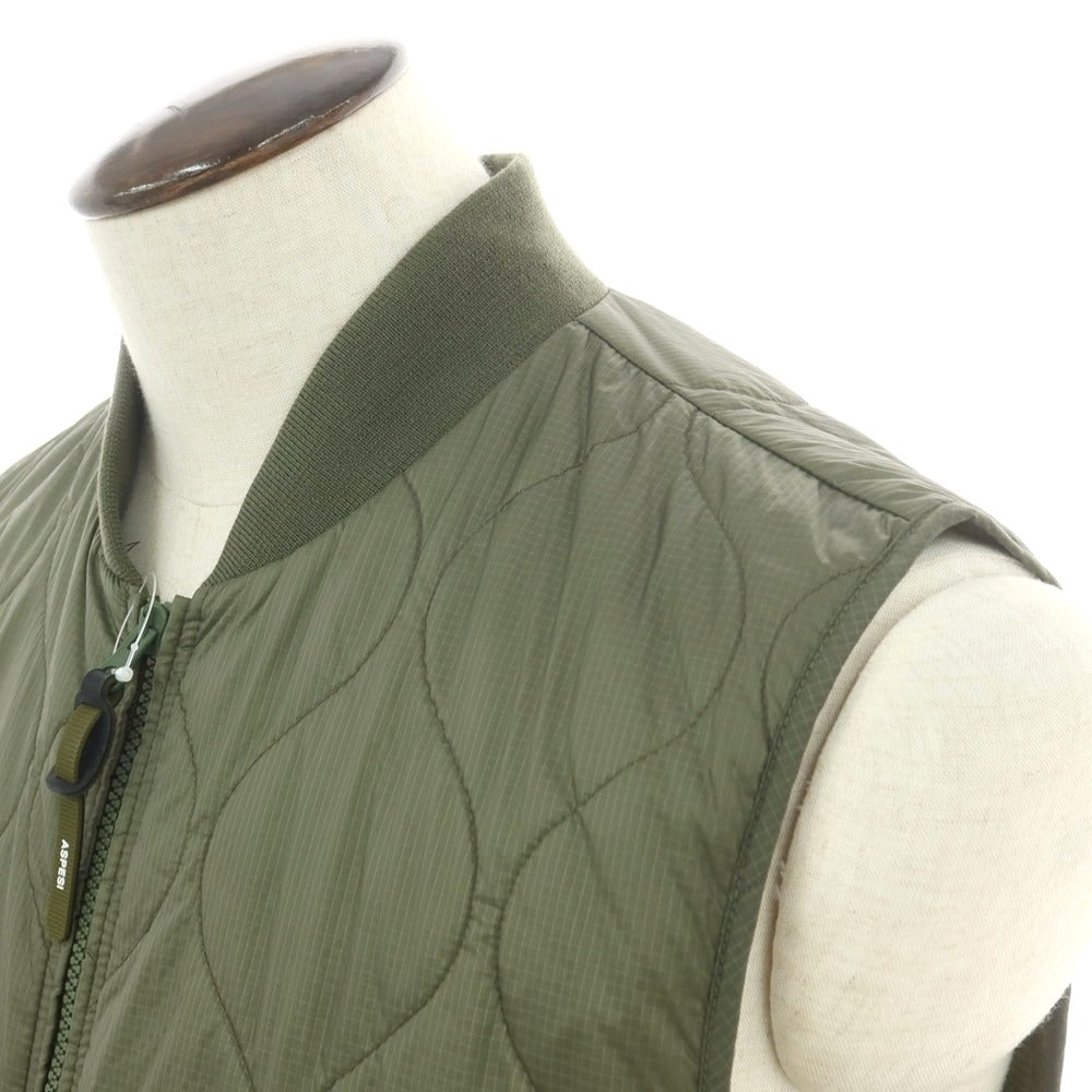 【新品】アスペジ ASPESI ナイロン 中綿ベスト オリーブ【 L 】【 状態ランクN 】【 メンズ 】