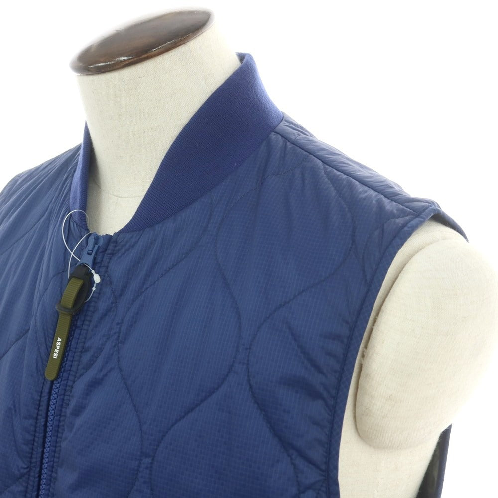 【新品】アスペジ ASPESI ナイロン 中綿ベスト ブルー【 L 】【 状態ランクN 】【 メンズ 】