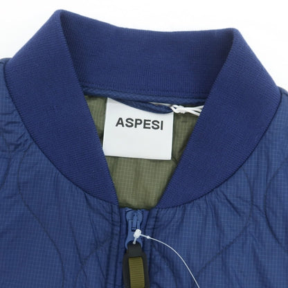 【新品】アスペジ ASPESI ナイロン 中綿ベスト ブルー【 L 】【 状態ランクN 】【 メンズ 】
