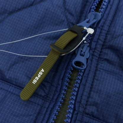 【新品】アスペジ ASPESI ナイロン 中綿ベスト ブルー【 L 】【 状態ランクN 】【 メンズ 】