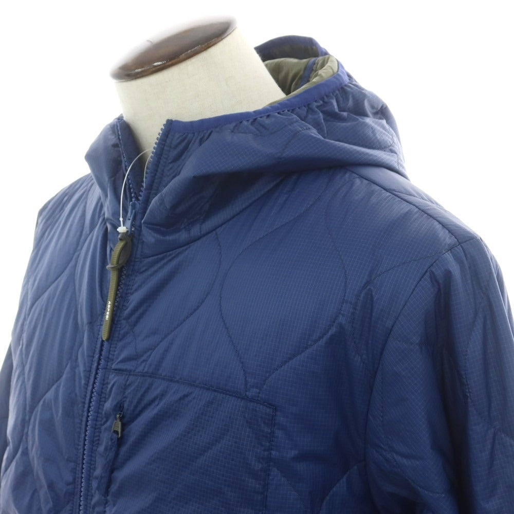 【新品】アスペジ ASPESI ナイロン 中綿 フーデッドブルゾン ブルー【 L 】【 状態ランクN 】【 メンズ 】