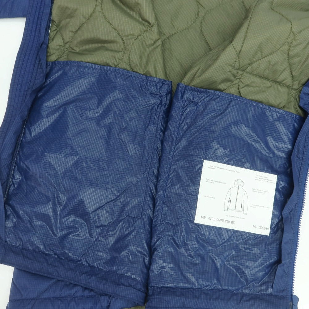 【新品】アスペジ ASPESI ナイロン 中綿 フーデッドブルゾン ブルー【 L 】【 状態ランクN 】【 メンズ 】