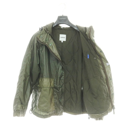 【中古】アスペジ ASPESI キルティングライナー シェルジャケット オリーブ【 S 】【 状態ランクC 】【 メンズ 】
