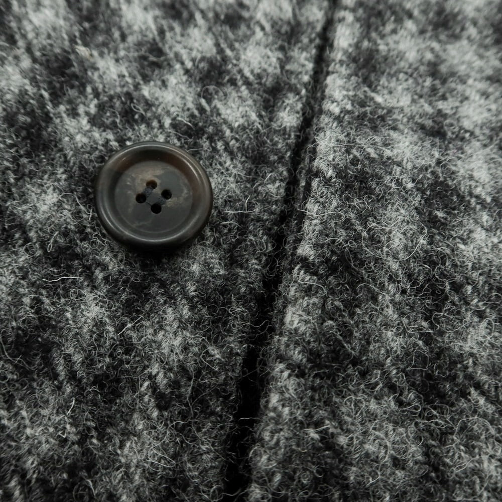 【新品】アスペジ ASPESI ウール チェック ステンカラーコート グレー系【 48 】【 状態ランクN 】【 メンズ 】