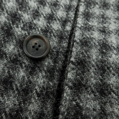 【新品】アスペジ ASPESI ウール チェック ステンカラーコート グレー系【 48 】【 状態ランクN 】【 メンズ 】